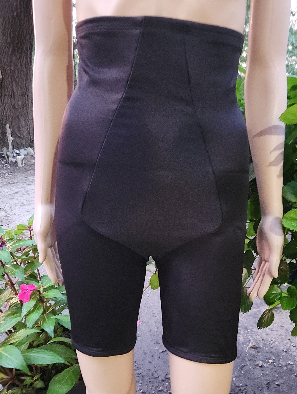 High-Waist Black Shaping Shorts